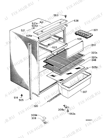 Взрыв-схема холодильника Zanussi ZI4160 - Схема узла Housing 001
